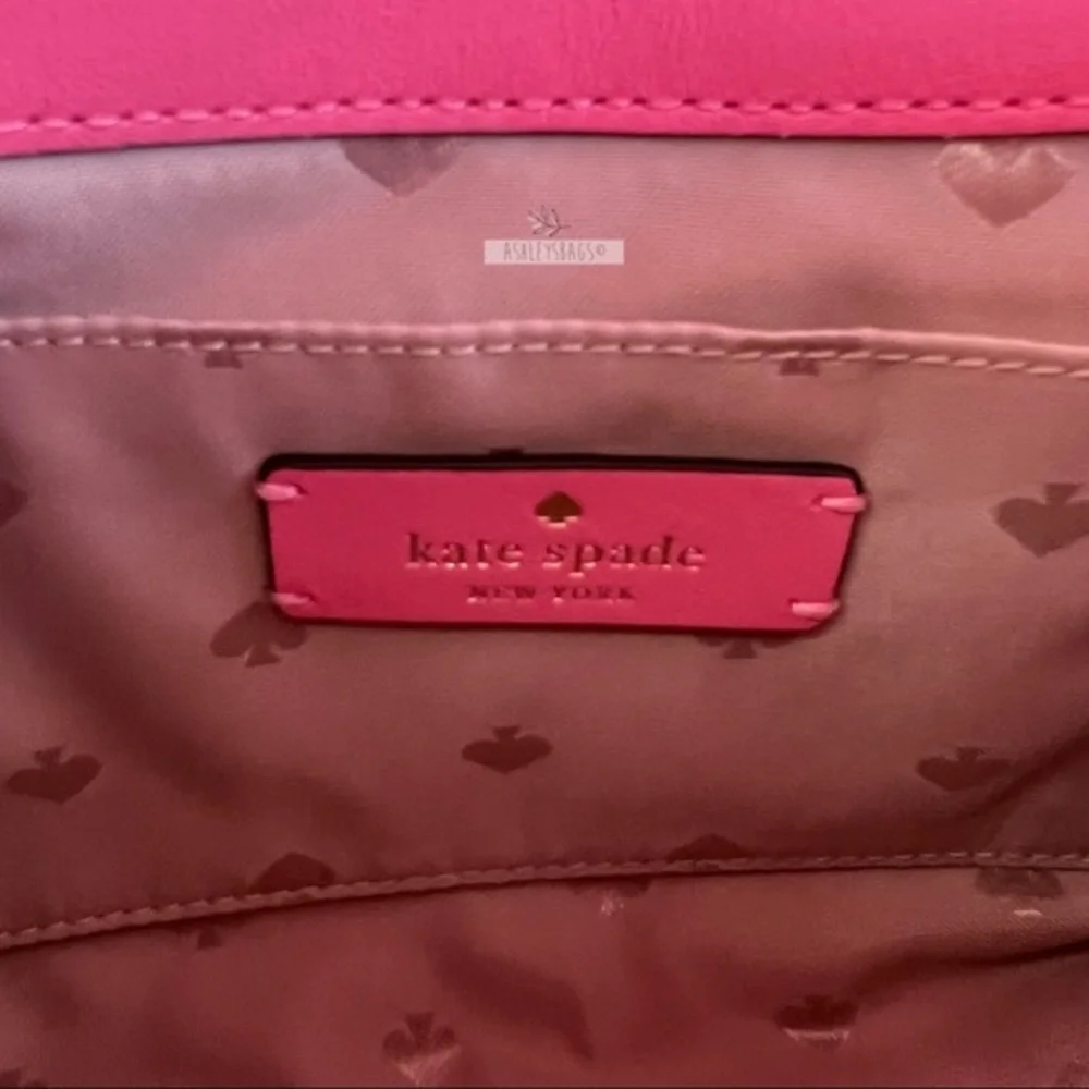 Kate Spade Natalia Pink Faux Fur Small Flap Shoulder Bag Crossbody